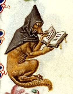 A studious fox in a monk's cowl