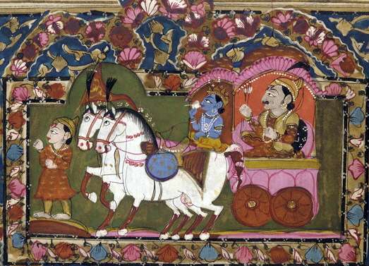 Krishna and Arjuna at Kurukshetra