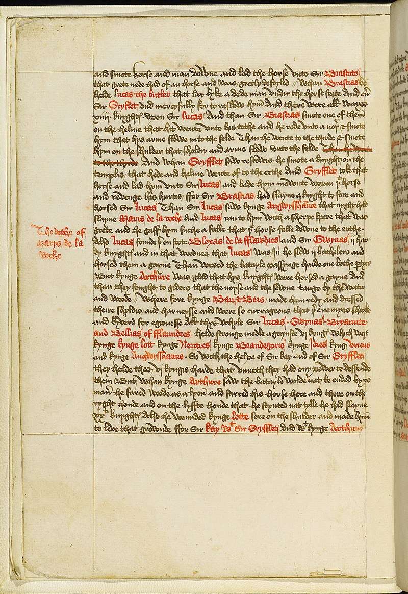 the Winchester Manuscript of the Morte d'Arthur