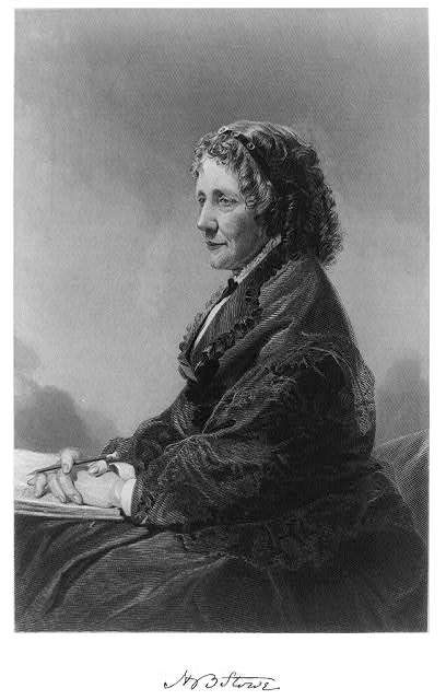 An engraving of Harriet Beecher Stowe