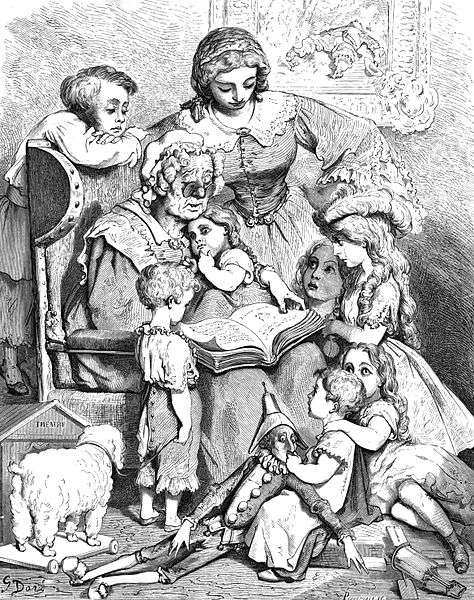 Mother Goose reading written fairy tales