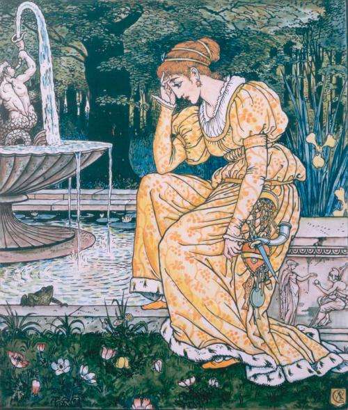 The Princess meets the Frog by the Fountain by Walter Crane